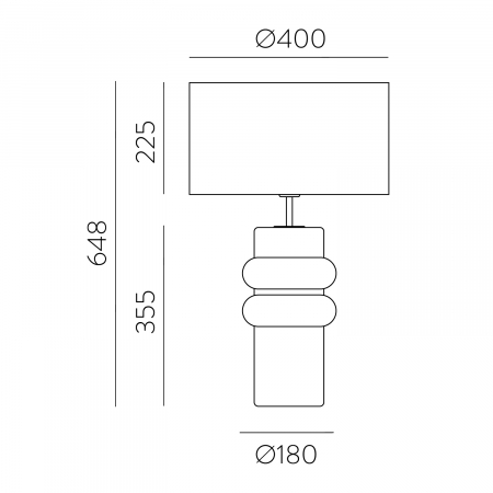 Lampa de masa inalta ALMERIA, negru/alb, 1*E27, inaltime 64.8 cm - ACB [3]