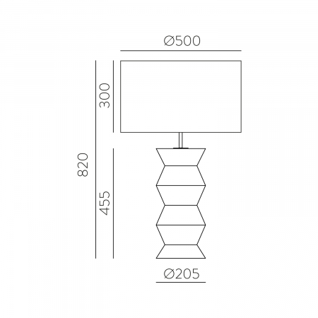 Lampa de masa inalta IBIZA alba, 1*E27, inaltime 82 cm - ACB [3]