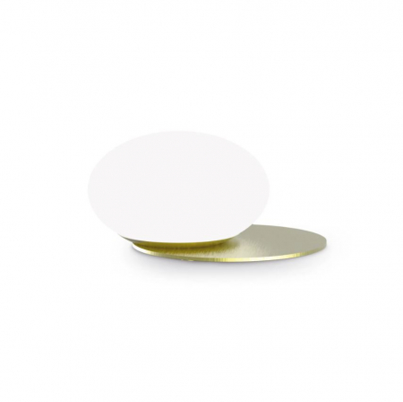 Veioze - Lampă de masă NINFEA TL1, alb/alama, 1*GX53, diametru 20 cm - IDEAL LUX