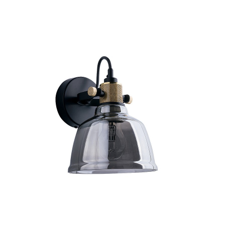 Lampa de perete AMALFI, argintiu/negru, 1*E27, 25W, diametru 16 cm - NOWODVORSKI