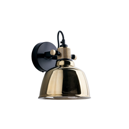 Corpuri de iluminat - INTERIOR - Lampa de perete AMALFI, auriu/negru, 1*E27, 25W, diametru 16 cm - NOWODVORSKI