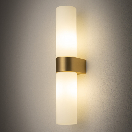 Lampa de perete NATALIE II, alama/alb, IP44, inaltime 29.5 cm - NOWODVORSKI [1]