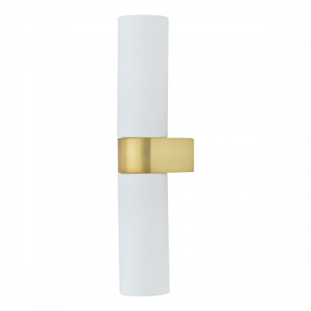 Aplice perete - Lampa de perete NATALIE II, alama/alb, IP44, inaltime 29.5 cm - NOWODVORSKI