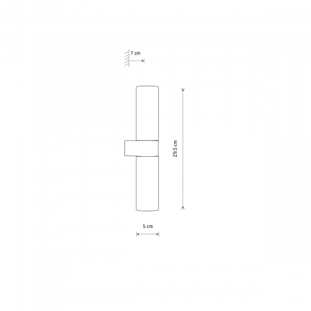 Lampa de perete NATALIE II, alama/alb, IP44, inaltime 29.5 cm - NOWODVORSKI [5]