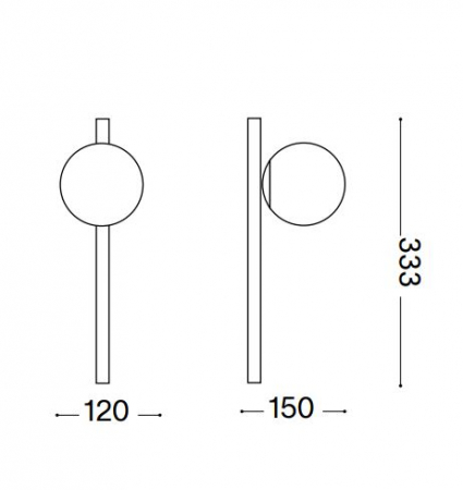 Lampa de perete BINOMIO I, alb, 1*G9, inaltime 33.3 cm - IDEAL LUX [1]