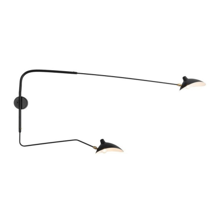 Aplice perete - Lampă de perete CRANE-2W neagră, 40W, 174 cm - Step into Design