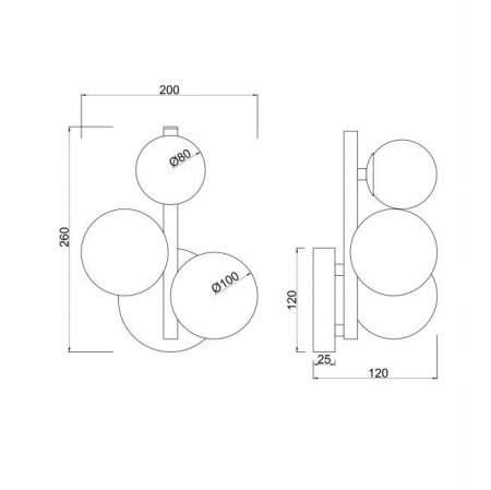 Lampa de perete DALLAS, auriu/alb, 3*G9, inaltime 26 cm - MAYTONI [3]