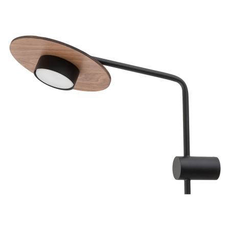 Corpuri de iluminat - INTERIOR - Lampa de perete DISK I, negru/lemn, 1*GX53, 12W, inaltime 38 cm - NOWODVORSKI
