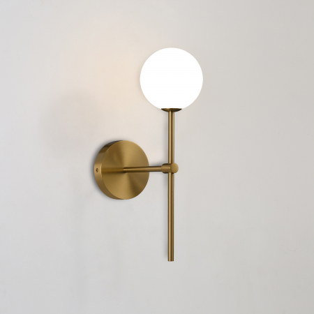 Aplice perete - Lampa de perete DORIS, auriu/alb, 1*G9, IP44, inaltime 40 cm - ACB