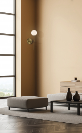 Lampa de perete DORIS, auriu/alb, 1*G9, IP44, inaltime 40 cm - ACB [2]