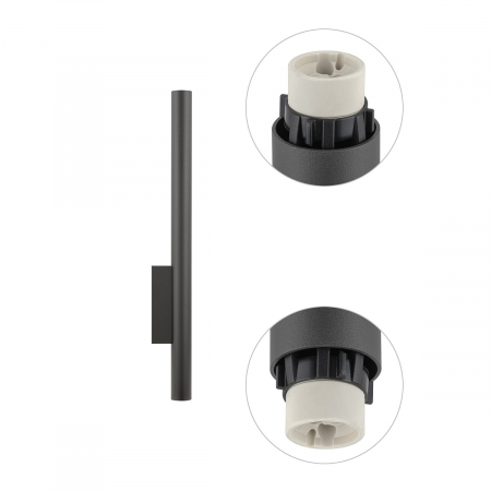 Lampa de perete FOURTY XL gri, 2*GU10, 10W, inaltime 60 cm - NOWODVORSKI [4]