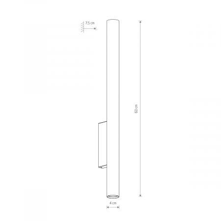 Lampa de perete FOURTY XL gri deschis, 2*GU10, 10W, inaltime 60 cm - NOWODVORSKI [5]