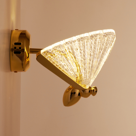 Lampă de perete LED BEE, aurie, 18 cm - Step into Design [7]