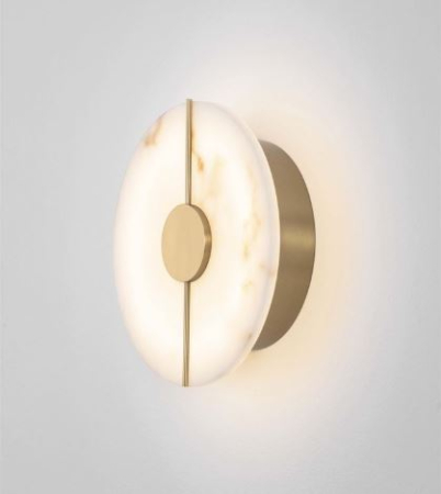 Aplice perete - Lampă de perete LED AIDER auriu/alabastru, 3000K, 20 cm - NOVA LUCE