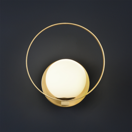 Corpuri de iluminat - INTERIOR - Lampa de perete LED HALO, auriu/alb, 2700-3000K, 370 lm - ACB