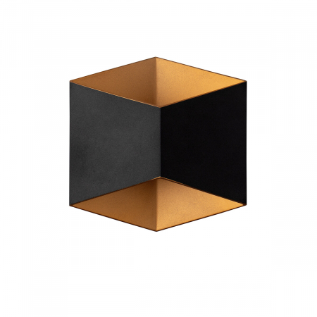 Lampa de perete LED pentru exterior TRIANGLES, inaltime 17.2 cm, negru-auriu - nowodvorski [1]