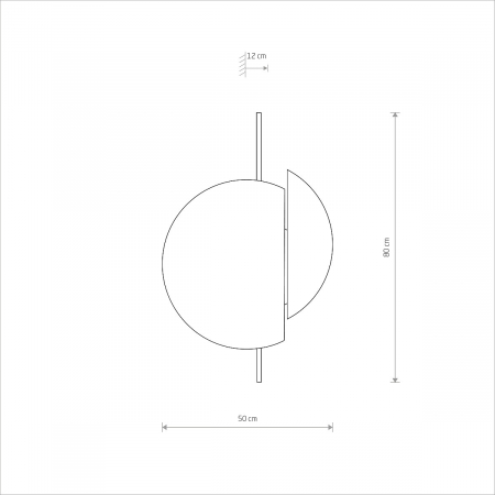 Lampa de perete neagra SUNSET NATURAL C 80 cm - nowodvorski 10578 [2]