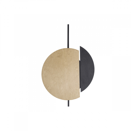 Corpuri de iluminat - INTERIOR - Lampa de perete neagra SUNSET NATURAL C 80 cm - nowodvorski 10578