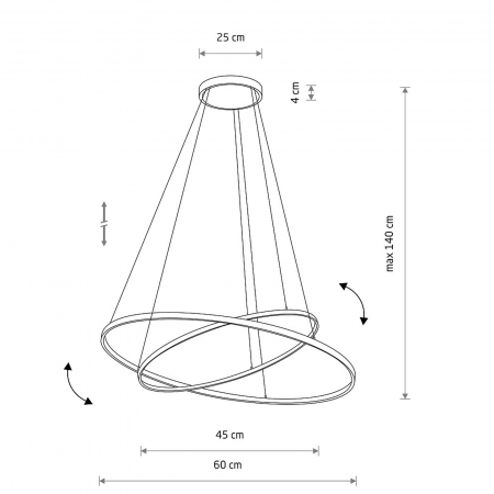 Lampa suspendata LED CIRCOLO neagra, 35W, 4000K,  diametru 60 cm - NOWODVORSKI [11]