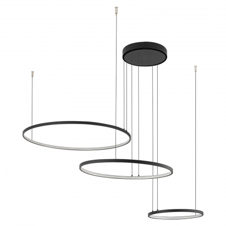 LED - Lampa suspendata LED CIRCOLO neagra, 45W, 4000K, dimensiune 125 cm - NOWODVORSKI 10867