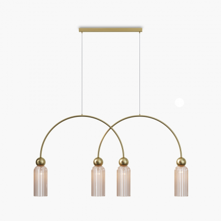 Lampa suspendata ANTIC, auriu/coniac, 4*E14, lungime 110 cm - MAYTONI