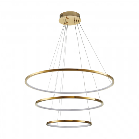Corpuri de iluminat - INTERIOR - Lampă suspendată LED CIRCLE SLIM, aurie - Step into Design
