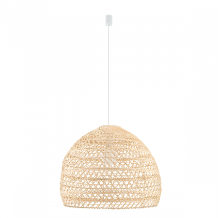Lampi suspendate - Lampa suspendata BOHO L, lemn/alb, 1*E27, diametru 60 cm - NOWODVORSKI