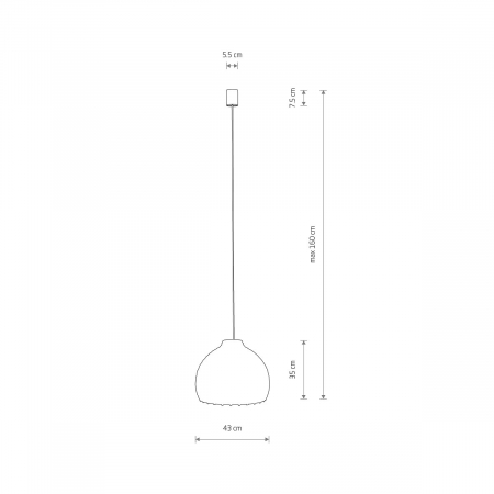 Lampa suspendata BOHO M, lemn/alb, 1*E27, diametru 43 cm - NOWODVORSKI [7]