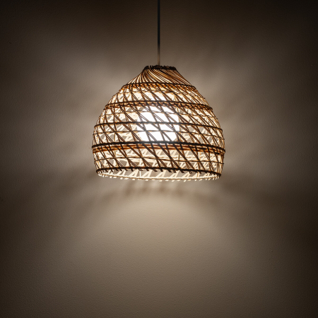 Lampa suspendata RATTAN S, lemn/alb, 1*E27, diametru 40 cm - NOWODVORSKI [2]