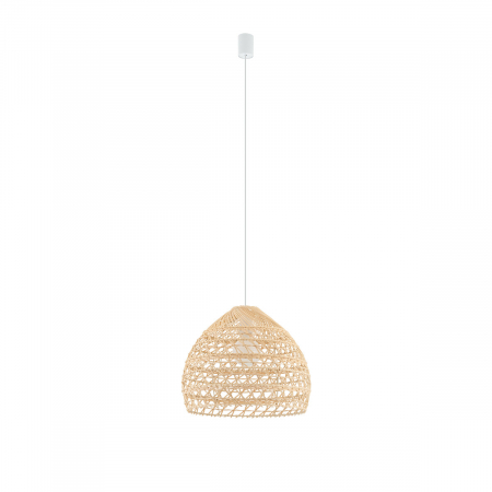 Lampa suspendata RATTAN S, lemn/alb, 1*E27, diametru 40 cm - NOWODVORSKI