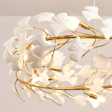 Lampa suspendata BOTANIKA, auriu/alb, diametru 80 cm - STEP INTO DESIGN [2]