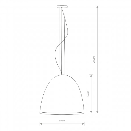 Lampa suspendata alba cu auriu EGG L 55 cm [1]