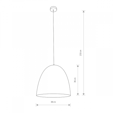 Lampa suspendata neagra cu auriu EGG M 38 cm [1]