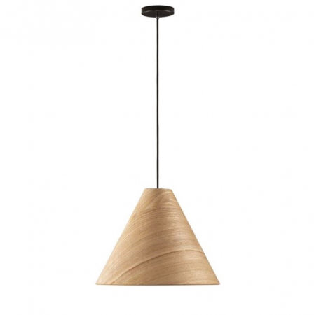 Lampi suspendate - Lampa suspendata ELYSIAN, lemn natural, 1*E27, diametru 45 cm - NOVA LUCE