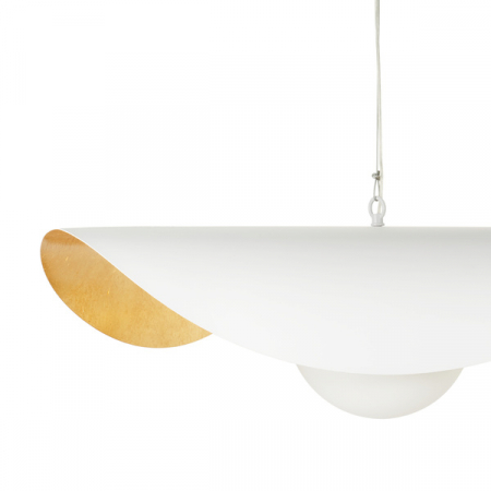 Lustră suspendată ENZO, alb/auriu, 40 cm - Step into Design [5]