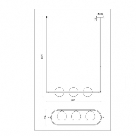 Lampa suspendata ERICH, alama/alb, 3*E14, 40W, lungime 89 cm - MAYTONI [4]