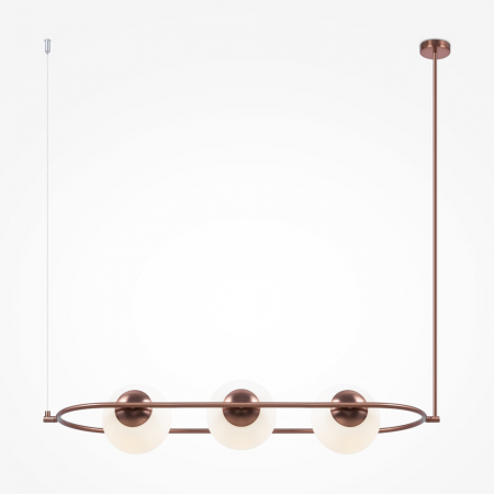 Corpuri de iluminat - INTERIOR - Lampa suspendata ERICH, alama/alb, 3*E14, 40W, lungime 89 cm - MAYTONI