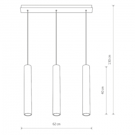 Lampa suspendata EYE III, lungime 62 cm [1]