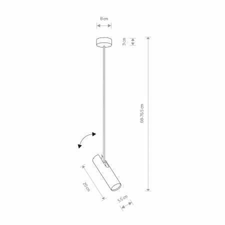 Lampa suspendata neagra EYE SUPER I_76.5 cm [1]