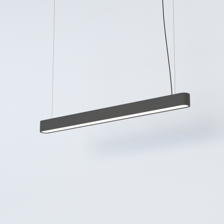 Lampi suspendate - Lampa suspendata SOFT cu tub LED, grafit, 3000K, flux 2300 lm, lungime 95 cm - NOWODVORSKI 7535