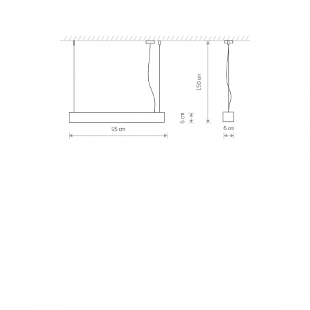 Lampa suspendata SOFT cu tub LED, grafit, 3000K, flux 2300 lm, lungime 95 cm - NOWODVORSKI 7535 [4]