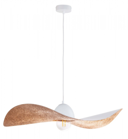 Lampi suspendate - Lampa suspendata KAPELLO, alb/cupru, 1*E27, 60W, diametru 76 cm - SIGMA