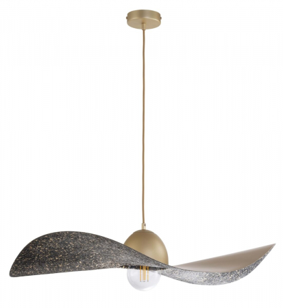 Lampi suspendate - Lampa suspendata KAPELLO, auriu/negru, 1*E27, 60W, diametru 76 cm - SIGMA