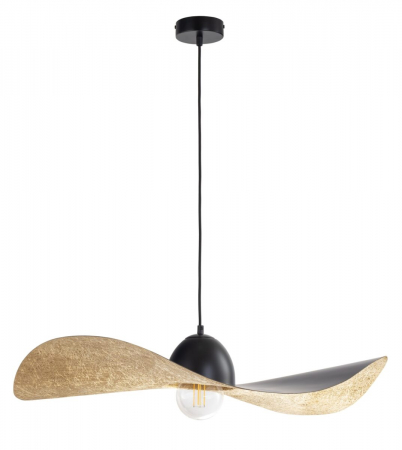 PROMOTII - Lampa suspendata KAPELLO, negru/auriu, 1*E27, 60W, diametru 76 cm - SIGMA