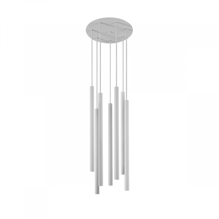 Lampi suspendate - Lampa suspendata LASER VII alba, 7*G9, 10W, diametru 30 cm - NOWODVORSKI