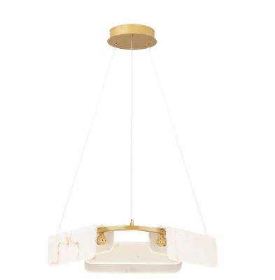 LED - Lampă suspendată dimabilă LED AIDER auriu/alabastru, 3000K, 63 cm - NOVA LUCE