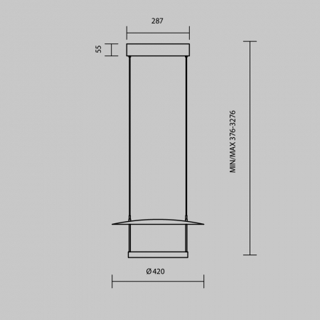 Lampa suspendata LED AMBIENCE, negru/alb, 3000K, 1000 lm, diametru 42 cm - MAYTONI [4]