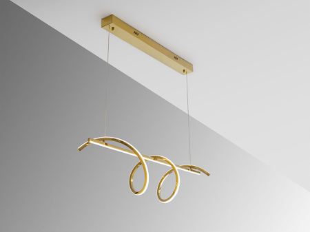 Lampă suspendată dimabilă LED ASURE, auriu, 100 cm - SCHULLER 601832 [2]