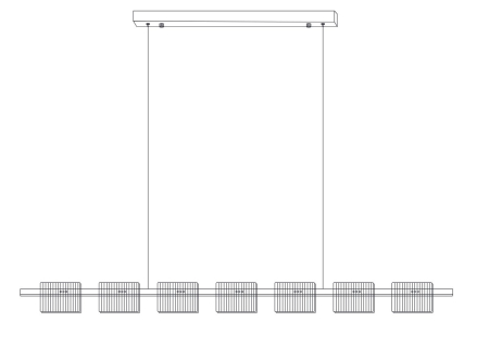 Lampă suspendată LED BACCIO aurie, 3000K, 120 cm - STEP INTO DESIGN [4]