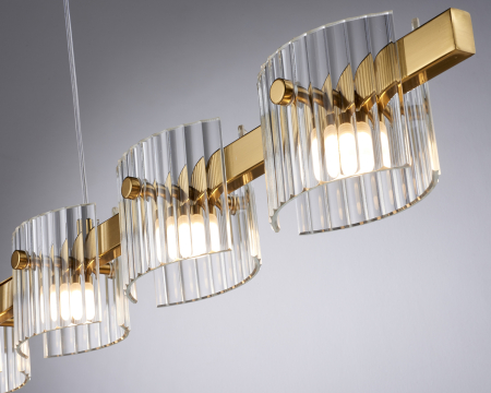 Lampă suspendată LED BACCIO aurie, 3000K, 120 cm - STEP INTO DESIGN [1]